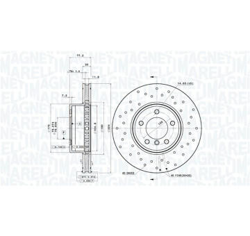 Brzdový kotouč MAGNETI MARELLI 360406215002