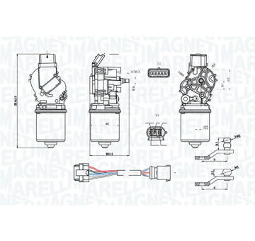 Motor stěračů MAGNETI MARELLI 064300400010
