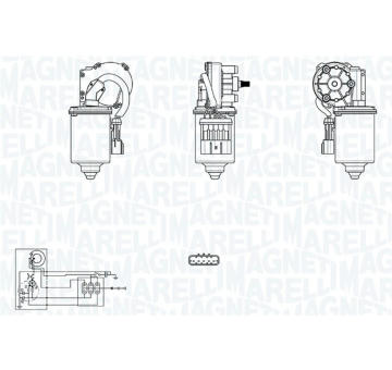 Motor stěračů MAGNETI MARELLI 064300414010