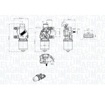 Motor stěračů MAGNETI MARELLI 064043803010