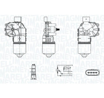 Motor stěračů MAGNETI MARELLI 064350006010
