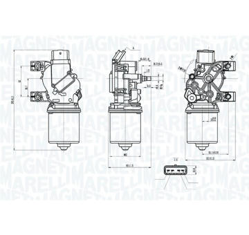 Motor stieračov MAGNETI MARELLI 064360300010