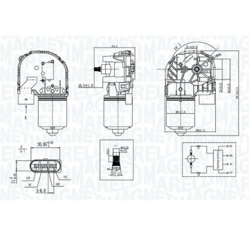 Motor stěračů MAGNETI MARELLI 064376200010