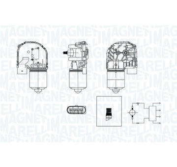 Motor stěračů MAGNETI MARELLI 064377600010