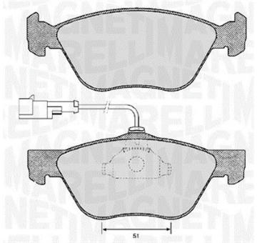 Sada brzdových destiček, kotoučová brzda MAGNETI MARELLI 363916060118