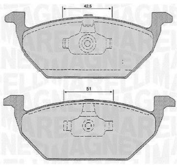 Sada brzdových destiček, kotoučová brzda MAGNETI MARELLI 363916060134