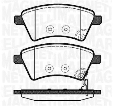 Sada brzdových destiček, kotoučová brzda MAGNETI MARELLI 363916060241