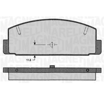 Sada brzdových destiček, kotoučová brzda MAGNETI MARELLI 363916060294