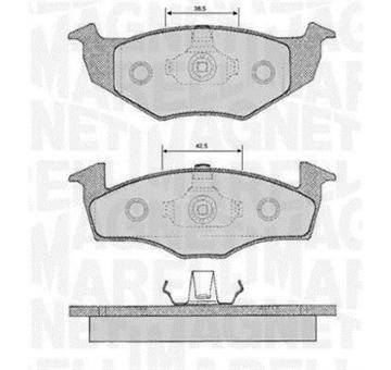 Sada brzdových destiček, kotoučová brzda MAGNETI MARELLI 363916060390