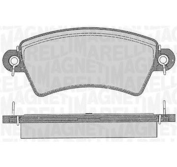 Sada brzdových destiček, kotoučová brzda MAGNETI MARELLI 363916060537