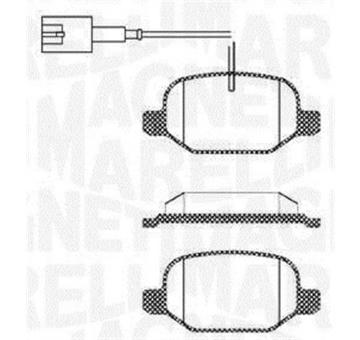 Sada brzdových destiček, kotoučová brzda MAGNETI MARELLI 363916060687