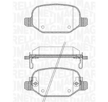 Sada brzdových destiček, kotoučová brzda MAGNETI MARELLI 363916060688
