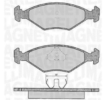 Sada brzdových destiček, kotoučová brzda MAGNETI MARELLI 363916060807