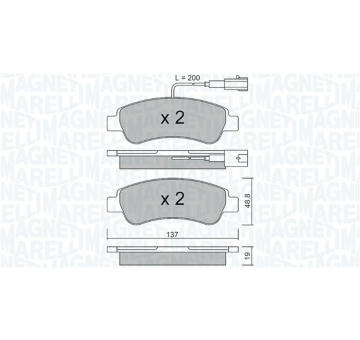 Sada brzdových destiček, kotoučová brzda MAGNETI MARELLI 363916060832