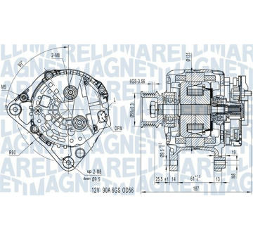 Alternátor MAGNETI MARELLI 063731512010