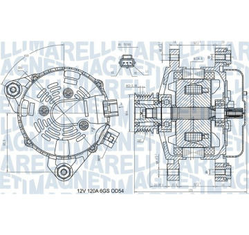 Alternátor MAGNETI MARELLI 063731557910