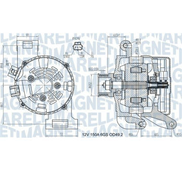 Alternátor MAGNETI MARELLI 063731575010