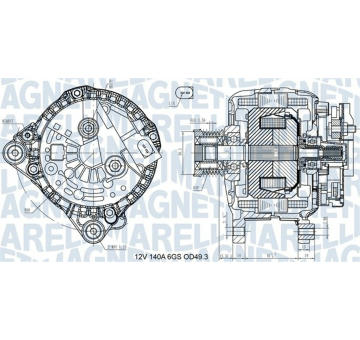 Alternátor MAGNETI MARELLI 063731576710