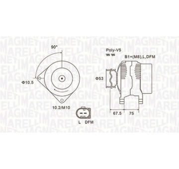 generátor MAGNETI MARELLI 063731756010