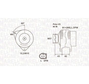 Alternátor MAGNETI MARELLI 063731759010