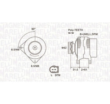 generátor MAGNETI MARELLI 063731820010