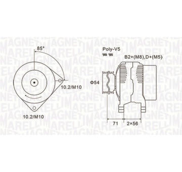 Alternátor MAGNETI MARELLI 063731833010