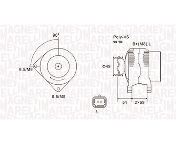 generátor MAGNETI MARELLI 063731881010