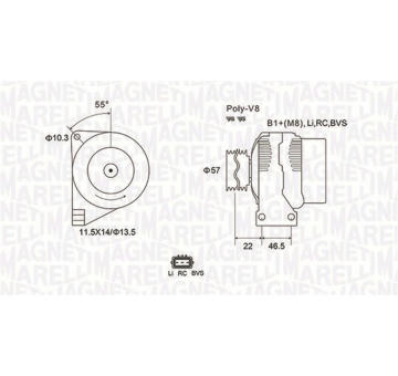 Alternátor MAGNETI MARELLI 063731958010