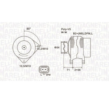 Alternátor MAGNETI MARELLI 063731960010