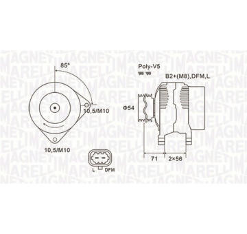 Alternátor MAGNETI MARELLI 063731973010