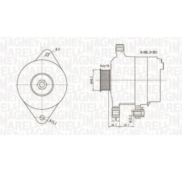 Alternátor MAGNETI MARELLI 063732062010