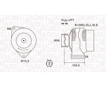 generátor MAGNETI MARELLI 063732069010