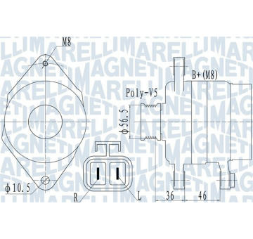 Alternátor MAGNETI MARELLI 063732128010