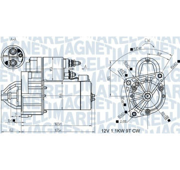 Startér MAGNETI MARELLI 063721345010