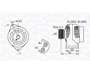 generátor MAGNETI MARELLI 063341702010