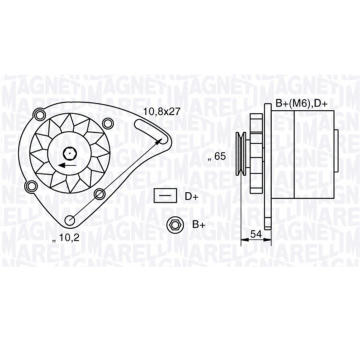 Alternátor MAGNETI MARELLI 063341454010