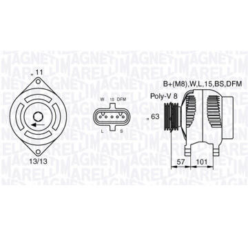 generátor MAGNETI MARELLI 063536550080