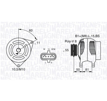 generátor MAGNETI MARELLI 063536550050