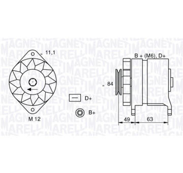 Alternátor MAGNETI MARELLI 063321044010