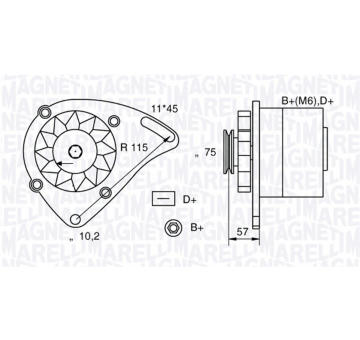 Alternátor MAGNETI MARELLI 063321067010