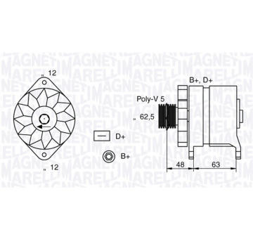 generátor MAGNETI MARELLI 063321191010