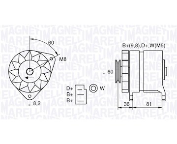 generátor MAGNETI MARELLI 063731227010