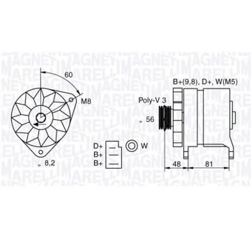 generátor MAGNETI MARELLI 054022598010