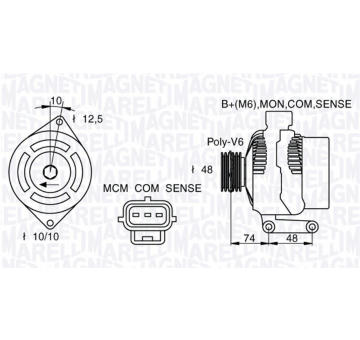 Alternátor MAGNETI MARELLI 063377411010