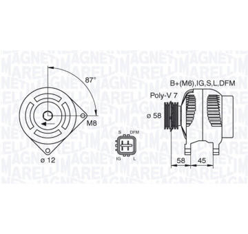 generátor MAGNETI MARELLI 063377435010