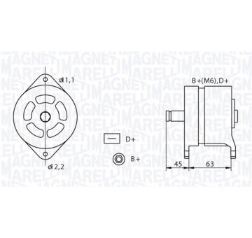 generátor MAGNETI MARELLI 063320070010