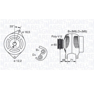 generátor MAGNETI MARELLI 063321606010