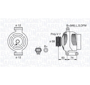 generátor MAGNETI MARELLI 063388502010