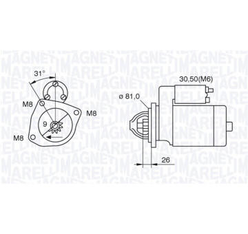Startér MAGNETI MARELLI 063522230130