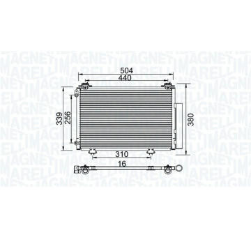 Kondenzátor, klimatizace MAGNETI MARELLI 350203736000
